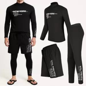 남성용 빅사이즈 수영복 래쉬가드 세트