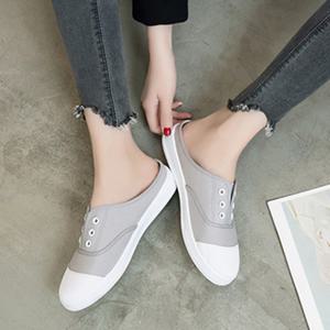 뒤트임 캔버스 슬립온 뮬 스니커즈 슬리퍼 운동화