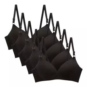 아이엠속옷 노와이어브라 5매세트 기본 순면 저중심 빅사이즈 브래지어