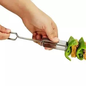 슬라이드 바베큐 꼬치 5p 41cm 캠핑 꽂이 빼기쉬운 (WFHH38R)