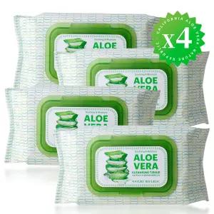 네이처리퍼블릭 수딩 앤 모이스처 알로에베라 클렌징 티슈 80매 X 4개