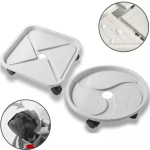 홈메이드 튼튼한 이동식 화분 받침대 바퀴 달린 공기청정기 받침대 물받이 사각 원형