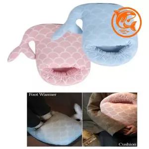 따뜻한 발담요 아늑한 돌고래 디자인 온열 발난로 보온 쿠션 1989207 J