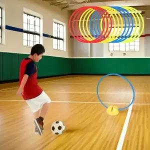 키더스 액션후프 M 체육 훈련용 훌라후프 링 스텝 점프 보관가방 (50cm 12개입)