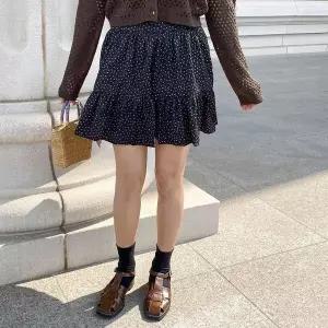 [하프클럽/]여자 러블리 땡땡이 밴딩 캉캉 플레어 미니 스커트