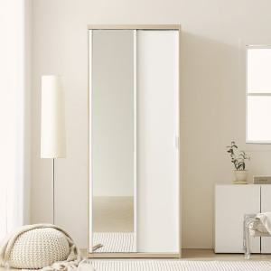 아씨방가구 레오 빅 키큰 수납 슬라이딩 2단 수납 전신거울 옷장 800
