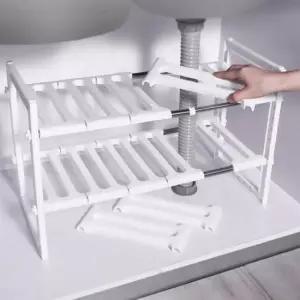 다용도 2단 싱크대 하부 싱크인 선반 간격 높이 조절 싱크대선반 싱크대하부장 싱크인선반