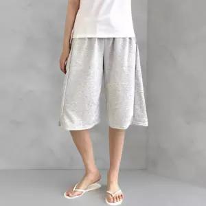 여성 스포츠 면혼합 일자 밴딩 5부 트레이닝 팬츠