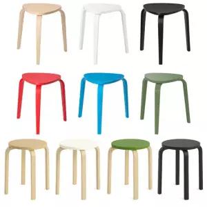 비카 원목 스툴 쉬레 루노 간이의자 보조의자 원목스툴 원형스툴 화장대의자