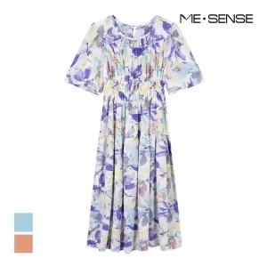 [미센스] 스모킹밴딩 패턴 원피스_MB38OPM302Z