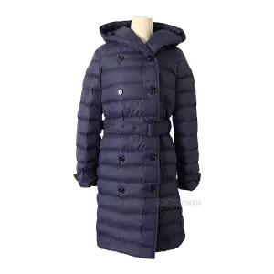 [롯데백화점]버버리 여성 8091109 위틀리 벨티드 롱 다운 패딩 점퍼 네이비