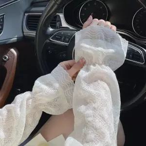 봄 여름 여성 팔토시 손등 물결레이스 망사 쿨토시 자외선차단 토시 1+1