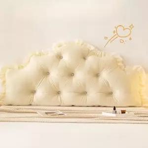 공주풍 침대 헤드 쿠션 대형 침실 인테리어 프릴 커버 세탁 가능 제품