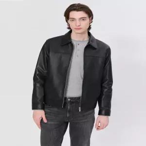 질 스튜어트 뉴욕 남성 24FW [스테디셀러] [PREMIUM]블랙 양가죽 트러커 WYJU4C502BK