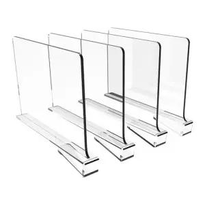 선반 수납 정리 칸막이 4p 투명 파티션 다용도 가림막 투명 칸막이 다용도 가림막 4개입