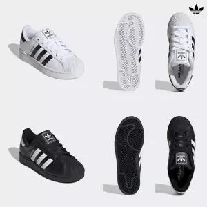 [아디다스키즈] JH9976/JH9977 SUPERSTAR II J 슈퍼스타2 주니어 운동화 화이트 블랙 (220∼240) HCK