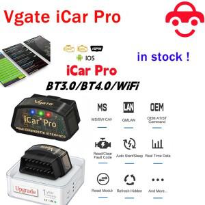 Vgate iCar Pro 자동차 진단 스캐너  iOS 스캔 도구용 와이파이 블루투스 4.0  elm327 V2.3 OBD 2 PK ELM V
