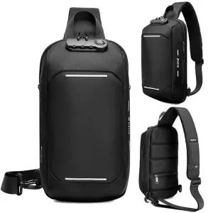 카자리코 도난방지 잠금 슬링백 대용량 힙색 크로스백 학생 여행가방 등산 아웃도어 라이딩 캐주얼 숄더백 방수