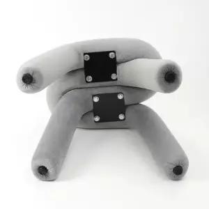 벨벳 그레이 인테리어의자 화장대스툴 화장대의자 화장대스툴 의자스툴 벨벳스툴