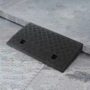 HGE 계단 경사로 받침대 문턱 휠체어 발판 50X27X7 블랙 안전 바퀴 발판 도어턱받침 바닥 삼각대