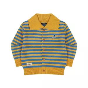 [롯데백화점]캉골 스트라이프 카라 가디건 RD 0103 블루 (ARDCCD01030BU)