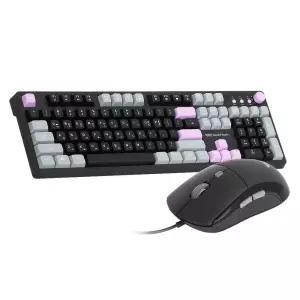 :darkFlash DKM200 유선 키보드 마우스 세트 (블랙 트와일라잇)