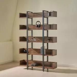 [아트박스]/티에스퍼니처 TS-15 철제 책장 5단 서재 1200 가림막책장