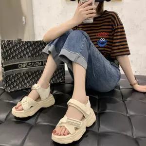 여성 쿠션 스트랩 샌들 발편한 여름샌들 블랙 베이지 230 240 250 사이즈