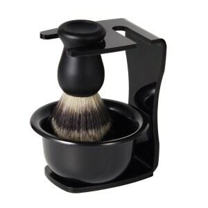 습식면도용품 스탠드 브러쉬 세트 면도용 거품솔