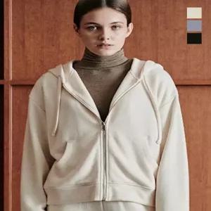 [원더플레이스][더블유스탠다드(W STANDARD)] 베이직 골지 우먼 후드 집업 점퍼 자켓