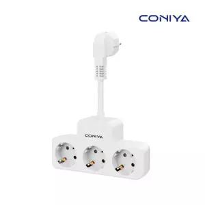 코니야 T탭 3구 확장형 멀티탭 짧은선 티탭 짧은멀티탭 멀티콘센트
