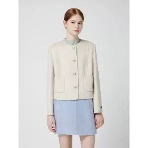 [CC콜렉트](센텀시티점)캐시미어 블렌드 칼라리스 핸드메이드 자켓_C254MSG151