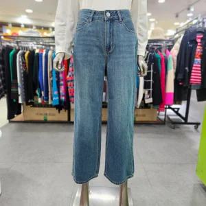 베네통/애플아울렛/워싱 와이드 데님 팬츠 BADPA6561