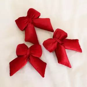 [텐바이텐]크리스마스트리 꾸미기 벨벳리본 장식 오너먼트 벨벳뽕리본 미니 3P