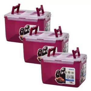 코멕스 뚜껑이 더 튼튼해진 김치통 마젠타 14L X 3개