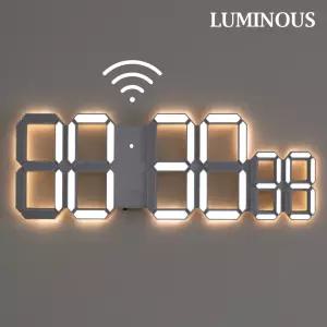 루미너스 백라이트 LED 벽시계 벽걸이 디지털 전자 시계 사무실 인테리어 무소음 디자인