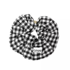 헤어밴드 A6843 004 체크 크링클 태피터 스크런치 여성헤어밴드 당일발송