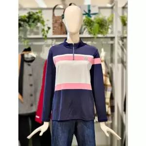 [갤러리아] 크로커다일레이디 멀티 스트라이프 반집업 티셔츠 CLESTS203