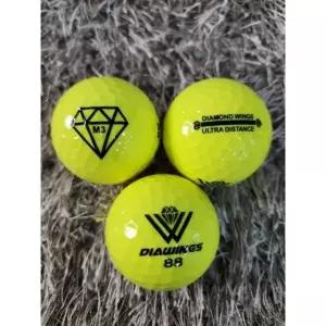 골프공 다이아윙스 M3 장타 비거리 고반발 볼 유광옐로우 3구 (투명케이스 포장).