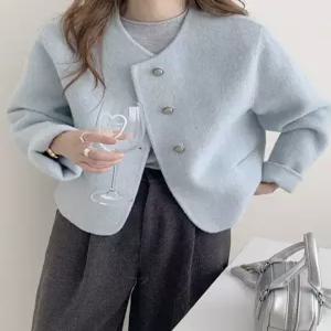 [헤레이스](울100)라운드 울 핸드메이드 자켓_YMSH25FW209