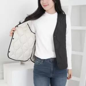 초경량 퀄팅 패딩조끼 여성 보온 누빔조끼 솜패딩 경량 베스트 이너 조끼패딩