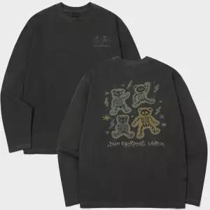꼼파뇨 스컬 베어 피그먼트 롱슬리브 스모크블랙