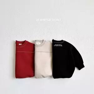 [연투] 비비드아이 25겨울 기모스티치맨투맨 아기 유아 아동 키즈 주니어 아동복