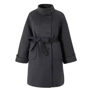 [탱커스]나그랑 하이넥 벨티드 울 블렌드 코트 (TX4CT005L0)