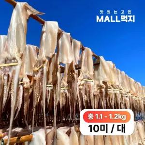 [국내원양]짜지않고 촉촉한 몰먹지 반건조오징어 대 10미- 구룡포 해풍 최상급 피데기(총1.1-1.2kg)