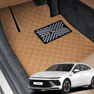 차바라기 쏘나타 디엣지 스퀘어 가죽 바닥매트 카매트 하이브리드 가솔린 LPG 발판 용품