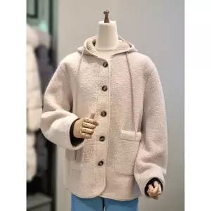 갤러리아 ab.f.z 니트후드 탈부착 양털 뽀글이 자켓 점퍼 ACA1HF03A