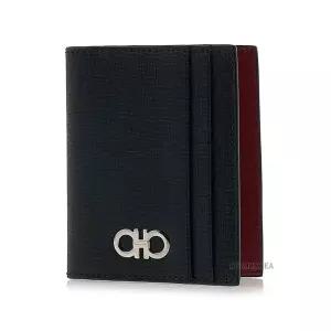 [페라가모] FW24 남성 간치오 카드지갑 66 0371 NERO 0740946