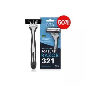 3중날 일회용 면도기 휴대용면도기 개별포장 50개 2138535 J