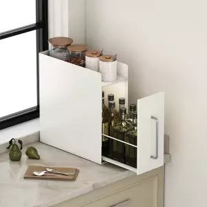 철제수납장 슬라이딩 틈새 선반 슬림 서랍 양념통 영양제 주방정리